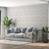 Beautiful Line white mountains with sun  Fabric Wallpaper Covers an area ​​up to 4.2mX3m with adhesive  and smoothing tool