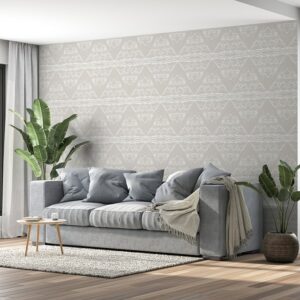 Beautiful Line white mountains with sun  Fabric Wallpaper Covers an area ​​up to 4.2mX3m with adhesive  and smoothing tool