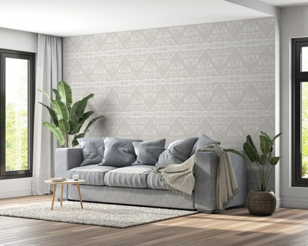 Beautiful Line white mountains with sun  Fabric Wallpaper Covers an area ​​up to 4.2mX3m with adhesive  and smoothing tool