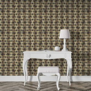 Seamless pattern aged tiles abstract Fabric Wallpaper Covers an area ​​up to 4.2mX3m with adhesive  and smoothing tool