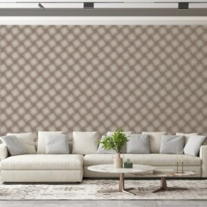 ورق حائط من القماش بنمط عربي إسلامي هندي بدون درزات يغطي مساحة تصل إلى 4.2 متر × 3 متر مع أداة لاصقة وتنعيم
