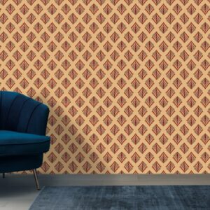 خلفية جميلة من نسيج ورق الحائط بنمط الأزهار تغطي مساحة تصل إلى 4.2 م × 3 م مع أداة لاصقة وتنعيم