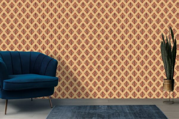 خلفية جميلة من نسيج ورق الحائط بنمط الأزهار تغطي مساحة تصل إلى 4.2 م × 3 م مع أداة لاصقة وتنعيم
