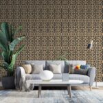 ورق حائط من القماش بتصميم أسنان المنشار يغطي مساحة تصل إلى 4.2 متر × 3 متر باستخدام أداة لاصقة وتنعيم