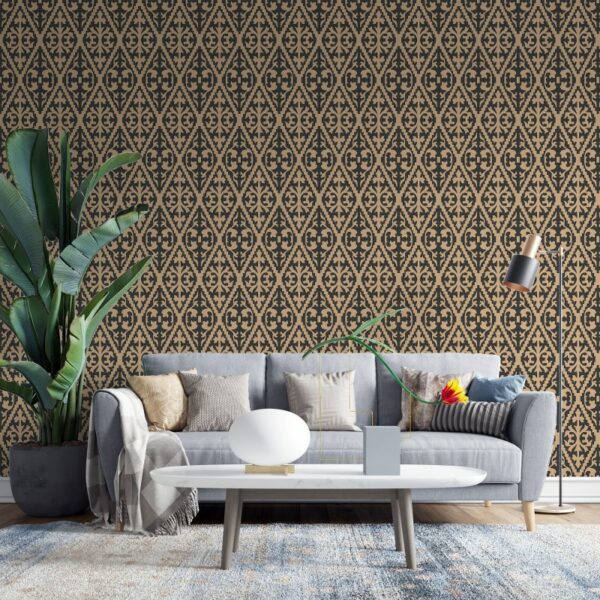 ورق حائط من القماش بتصميم أسنان المنشار يغطي مساحة تصل إلى 4.2 متر × 3 متر باستخدام أداة لاصقة وتنعيم