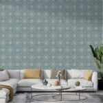 Capel Burmese Flower Fabric Wallpaper Covers an area ​​up to 4.2mX3m with adhesive  and smoothing tool