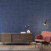 Beautiful Navy blue Paint Color Fabric Wallpaper Covers an area ​​up to 4.2mX3m with adhesive  and smoothing tool