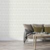 Delicate geometric pattern Fabric Wallpaper Covers an area ​​up to 4.2mX3m with adhesive  and smoothing tool