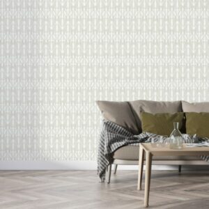 Delicate geometric pattern Fabric Wallpaper Covers an area ​​up to 4.2mX3m with adhesive  and smoothing tool