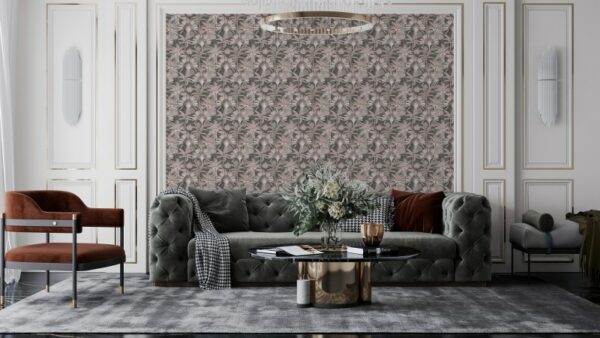 Geometry shapes pattern Ireland Fabric Wallpaper Covers an area ​​up to 4.2mX3m with adhesive  and smoothing tool
