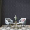 Geometry pattern luxury Fabric Wallpaper Covers an area ​​up to 4.2mX3m with adhesive  and smoothing tool