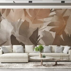 Seamless pattern with Rose Gold Fabric Wallpaper Covers an area ​​up to 4.2mX3m with adhesive  and smoothing tool