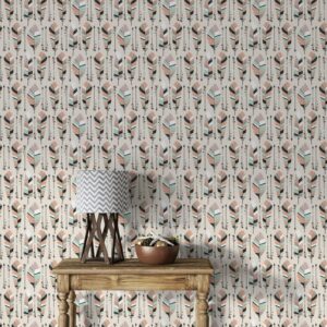 Boho seamless pattern with arrows and feathers Background Fabric Wallpaper Covers an area ​​up to 4.2mX3m with adhesive  and smoothing tool