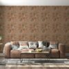 Pattern from Different Leaves of Trees Fabric Wallpaper Covers an area ​​up to 4.2mX3m with adhesive  and smoothing tool