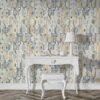 Abstract organic background natural maze  Fabric Wallpaper Covers an area ​​up to 4.2mX3m with adhesive  and smoothing tool