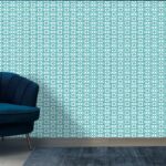 Beautiful Geometric Seamless Pattern Fabric Wallpaper Covers an area ​​up to 4.2mX3m with adhesive  and smoothing tool