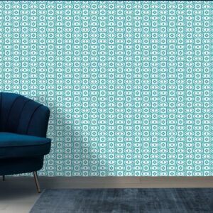 Beautiful Geometric Seamless Pattern Fabric Wallpaper Covers an area ​​up to 4.2mX3m with adhesive  and smoothing tool