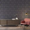 Cute seamless background with beige arrows on a dark blue  Fabric Wallpaper Covers an area ​​up to 4.2mX3m with adhesive  and smoothing tool