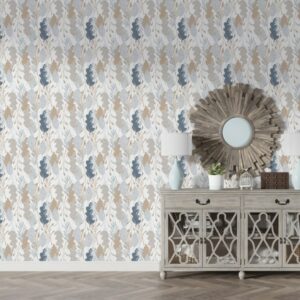Scandinavian Temporary Fabric Wallpaper Covers an area ​​up to 4.2mX3m with adhesive  and smoothing tool