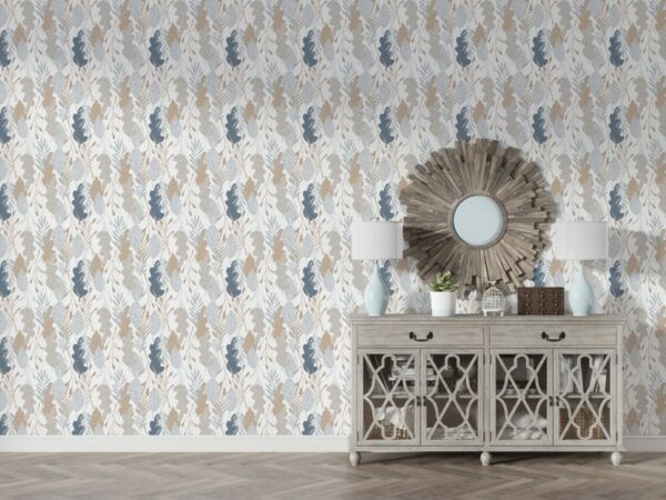 Scandinavian Temporary Fabric Wallpaper Covers an area ​​up to 4.2mX3m with adhesive  and smoothing tool