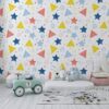 Abstract seamless pattern background Fabric Wallpaper Covers an area ​​up to 4.2mX3m with adhesive  and smoothing tool