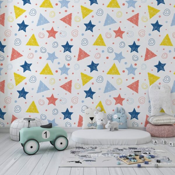 Abstract seamless pattern background Fabric Wallpaper Covers an area ​​up to 4.2mX3m with adhesive  and smoothing tool