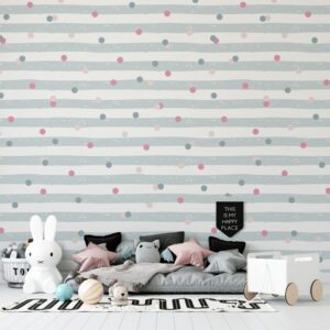 Pastel Pattern Background Vector Fabric Wallpaper Covers an area ​​up to 4.2mX3m with adhesive  and smoothing tool