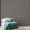 Seamless background in the style of Damascus Fabric Wallpaper Covers an area ​​up to 4.2mX3m with adhesive  and smoothing tool