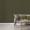 Gray wavy lines abstract technology background Fabric Wallpaper Covers an area ​​up to 4.2mX3m with adhesive  and smoothing tool