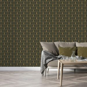 Gray wavy lines abstract technology background Fabric Wallpaper Covers an area ​​up to 4.2mX3m with adhesive  and smoothing tool