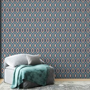 Magics Abstract Multicolor Fabric Wallpaper Covers an area ​​up to 4.2mX3m with adhesive  and smoothing tool