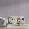 3D Gray Vector Illustration Fabric Wallpaper Covers an area ​​up to 4.2mX3m with adhesive  and smoothing tool
