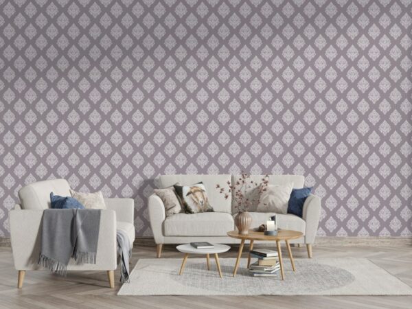 3D Gray Vector Illustration Fabric Wallpaper Covers an area ​​up to 4.2mX3m with adhesive  and smoothing tool