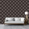 Damask seamless pattern element classical Fabric Wallpaper Covers an area ​​up to 4.2mX3m with adhesive  and smoothing tool