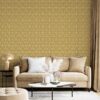 Vintage old paper with a pattern Fabric Wallpaper Covers an area ​​up to 4.2mX3m with adhesive  and smoothing tool