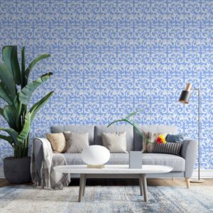 Royal victorian seamless texture for Fabric Wallpaper Covers an area ​​up to 4.2mX3m with adhesive  and smoothing tool