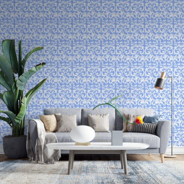 Royal victorian seamless texture for Fabric Wallpaper Covers an area ​​up to 4.2mX3m with adhesive  and smoothing tool