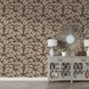 Vintage leaf seamless pattern Fabric Wallpaper Covers an area ​​up to 4.2mX3m with adhesive  and smoothing tool