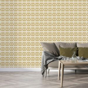 Seamless pattern geometric ornamental background Fabric Wallpaper Covers an area ​​up to 4.2mX3m with adhesive  and smoothing tool