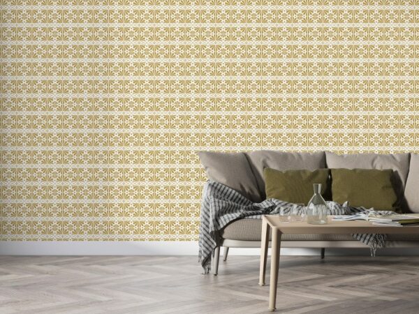 Seamless pattern geometric ornamental background Fabric Wallpaper Covers an area ​​up to 4.2mX3m with adhesive  and smoothing tool