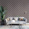Diamonds Geometric Decorative Vector Motifs Elegant Luxury Fabric Wallpaper Covers an area ​​up to 4.2mX3m with adhesive  and smoothing tool