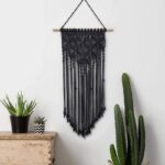 Black Macrame Woven Boho Handmade