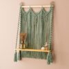 Macrame Wall Hanging Farmhouse Shelves Handmade