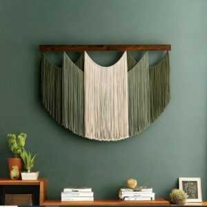 Macrame Green Yarns Wall Hanging Handmade