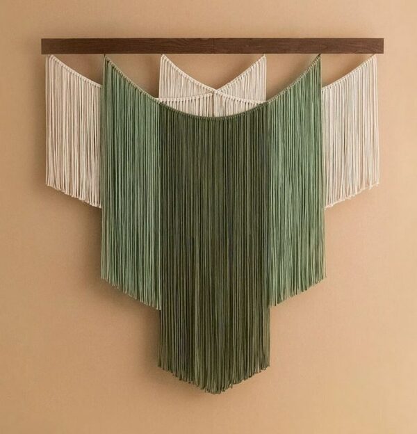 Macrame Yarn Wall Hanging Boho Farmhouse