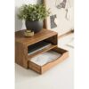 Natural wood Floating Shelf with Drawer