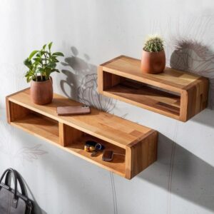 Wood Box Rectangle Wall Mount Shelves