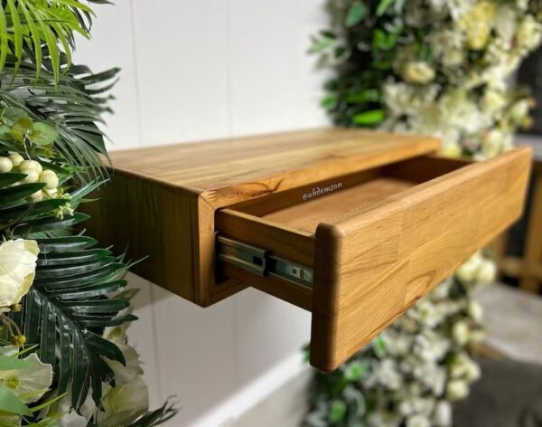 Floating Nightstand with Drawer Shelf