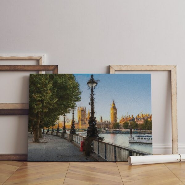 Famous Big Ben during sunset in London printed on canvas 60x40
