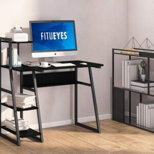 Modern Computer Desk with Shelves
